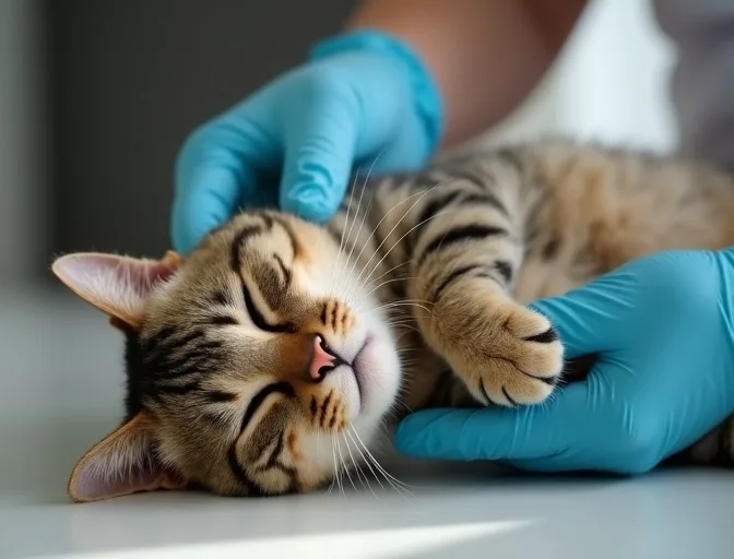 Specialist carefully handling a deceased cat with dignity in Springfield
